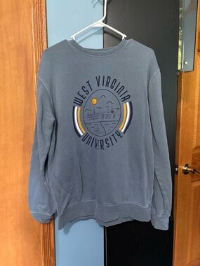 Blue West Virginia University Graphic Crewneck Sweatshirt